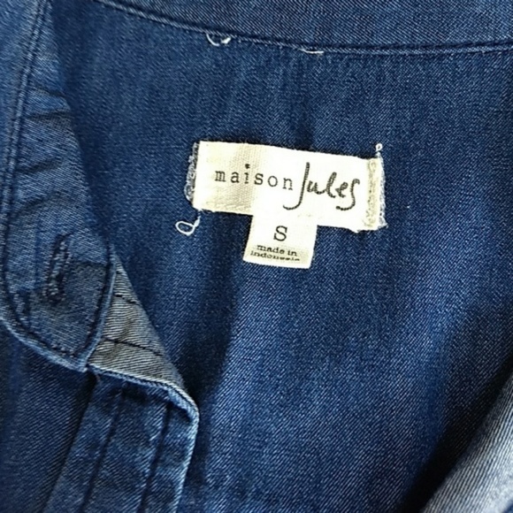 🌴HP🌴NWT Maison Jules Chambray Dress - Picture 5 of 8